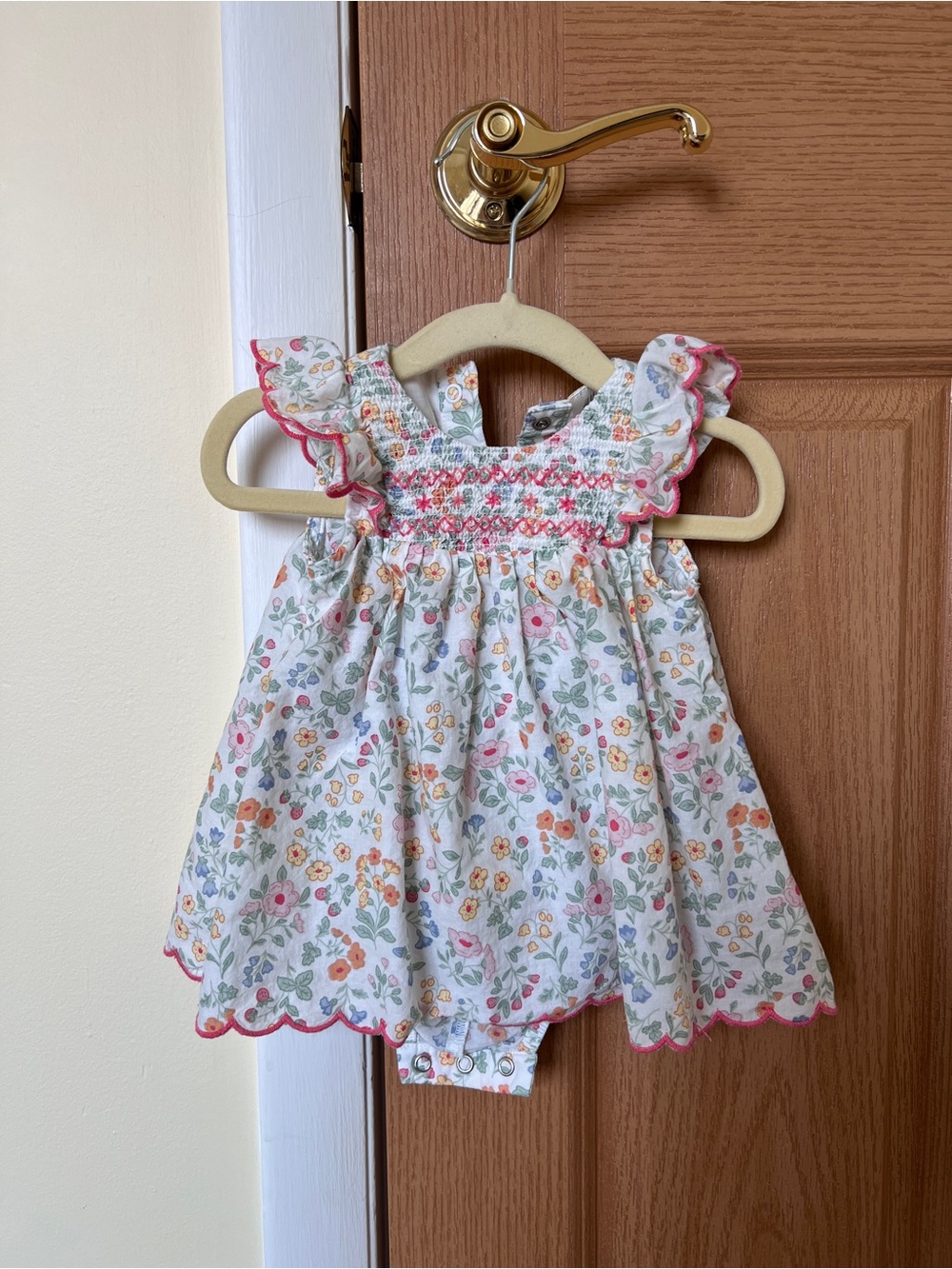 Darling Floral Smocked Baby Dress
